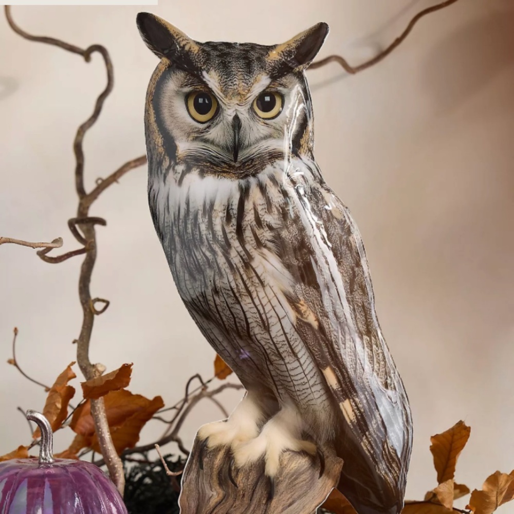 Anthropologie/Terrain Puffed Enamel Owl Decorative Object / New In Box